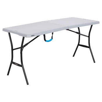 Пожизненный 5-футовый складной стол, серый (80861), складной стол, стол для учебы, складной стол для кемпинга, настольный стол