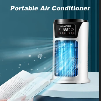 Портативный вентилятор кондиционера, настольный Вентилятор охлаждения с водяным охлаждением, Кондиционер, Мини-распылитель для увлажнения воздуха, охладитель для офиса и дома