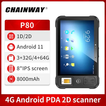 Промышленная плоская панель CHAINWAY P80 android11RFID UHF для чтения и записи 2D беспроводной полосы сканирования штрих-кода NFC
