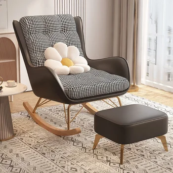 Роскошные Кресла-качалки, кресло для отдыха, Скандинавское кресло для спальни, Дизайнерский односпальный диван, Библиотечная мебель