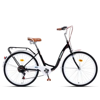 Универсальный велосипед 24/26 дюймов, Винтажный стиль, женская Легкая педаль для поездок на работу, Высокий уровень внешнего вида, Портативный Студенческий велосипед