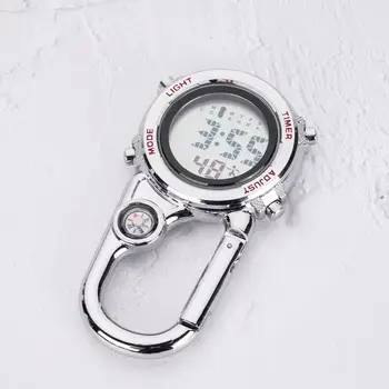 Часы с карабином, Рюкзачные часы, Белый циферблат с будильником, Дата, неделя для занятий альпинизмом на открытом воздухе