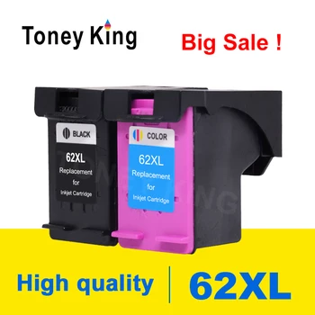 Чернильные картриджи Toney King Совместимые 62 XL для HP 62 Работают с HP Officejet 250 Envy 5544 5540 5545 5546 5640 5642 5665 5742