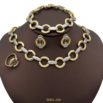 Ювелирные изделия золотого цвета 24k, оригинальное ювелирное ожерелье для женщин, Аксессуары, Цветочное ожерелье, Браслет, Кольца для Невесты
