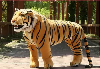 большая плюшевая игрушка тигр имитация желтого стоящего тигра кукла подарок на день рождения около 90x70 см 2995