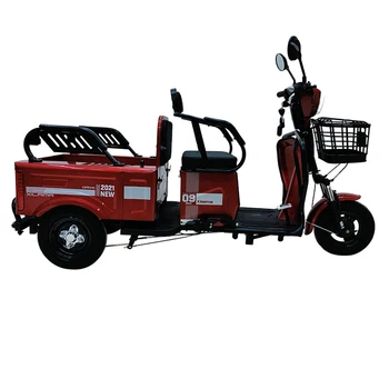электрический трехколесный велосипед мощностью 500 Вт с рамным электромобилем, способный перевозить грузы, управляемый автомобилем